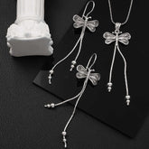 Silver Filigree Dragonfly Women's Set